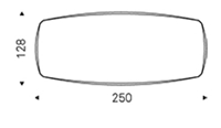 MASTERWOOD (SAGOMATO) - L 250 x P 128 x H 76 cm