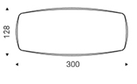 MASTERWOOD (SAGOMATO) - L 300 x P 128 x H 76 cm