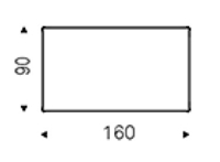 RETTANGOLARE - L 160 x P 90 x H 75 cm