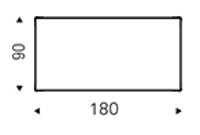 RETTANGOLARE - L 180 x P 90 x H 75 cm