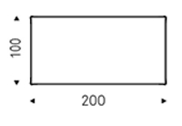 RETTANGOLARE - L 200 x P 90 x H 75 cm