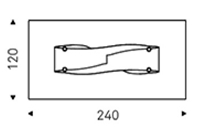 RETTANGOLARE - L 240 x P 120 x H 74 cm