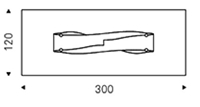 RETTANGOLARE - L 300 x P 120 x H 75 cm