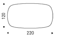 BISCOTTO - L 220 x P 120 x H 74 cm