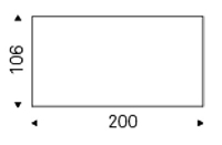 RETTANGOLARE - L 200 x P 106 x H 74 cm