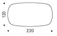 BISCOTTO - L 220 x P 120 x H 74 cm