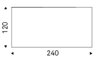 RETTANGOLARE - L 240 x P 120 x H 74 cm