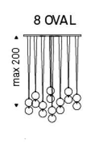 8OV - (CON 8 PARALUMI OVALI) - L 120 x P 30 x H 34 cm