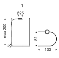 1 - L 103 x P 82 x H 6 cm