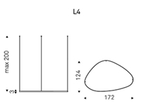 L4 - L 172 x P 124 x H 200 cm