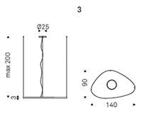 3 - L 140 x P 90 x H 200 cm