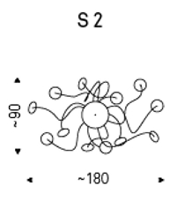 S2 - L 180 x P 90 x H 70 cm