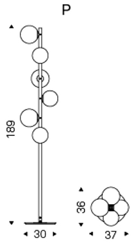 P - L 37 x P 36 x H 189 cm