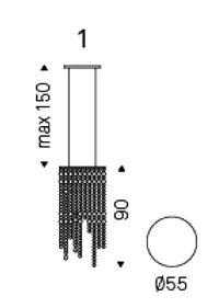 1 - Ø 55 x H 90 cm