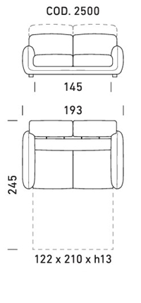 2 POSTI MAXI - L193xP110xH82cm - MAT L122xP210xH13cm