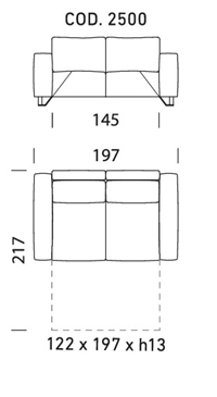 2 POSTI MAXI - L197xP119xH94cm - MAT L122xP197xH13cm