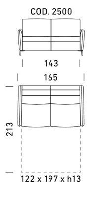 2 POSTI MAXI - L165xP103xH64cm - MAT L122xP197xH13cm