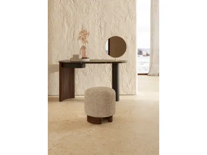 Pouf Pebble Small in tessuto e legno di Rovere di Nature Design