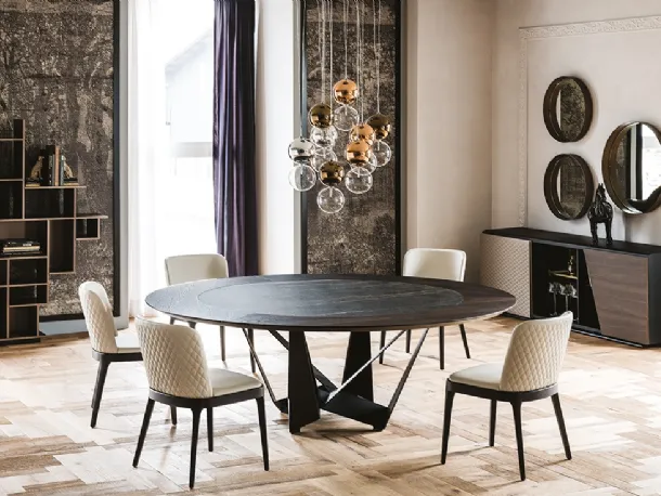 Tavolo Skorpio Ker-Wood Round di Cattelan Italia