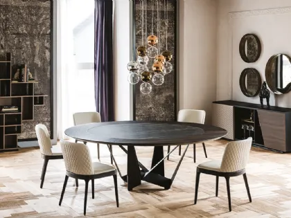 Tavolo Skorpio Ker-Wood Round di Cattelan Italia