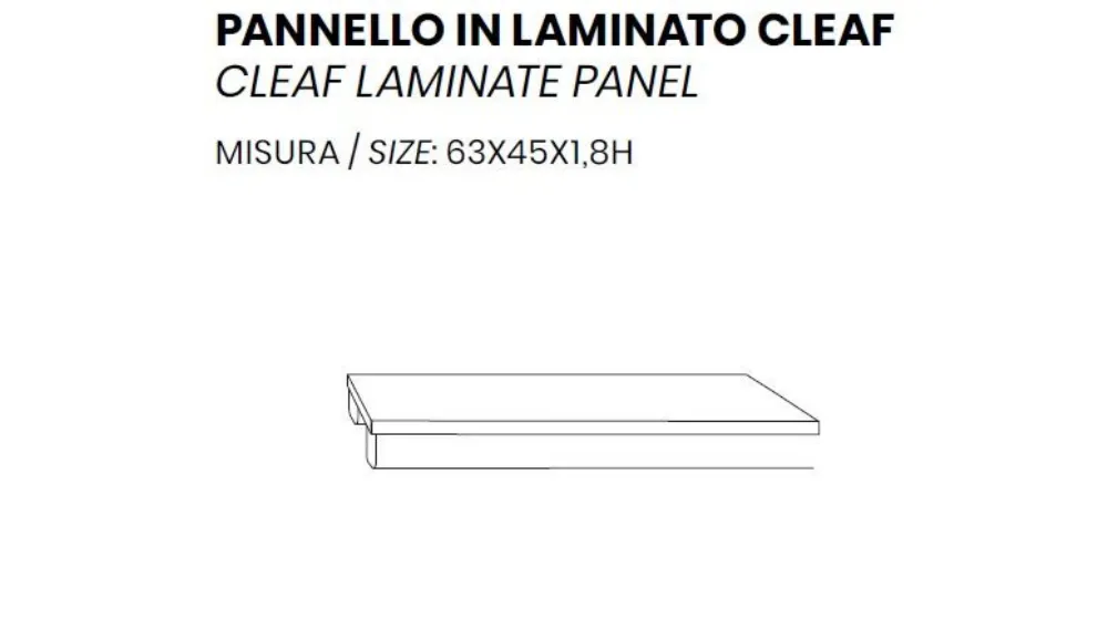 DOMINO CENTRALE - PANNELLO IN LAMINATO CLEAF