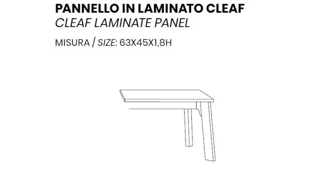 DOMINO TSX/TDX - PANNELLO IN LAMINATO CLEAF