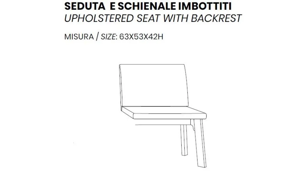 DOMINO TSX/TDX - SEDUTA E SCHIENALE IMBOTTITI